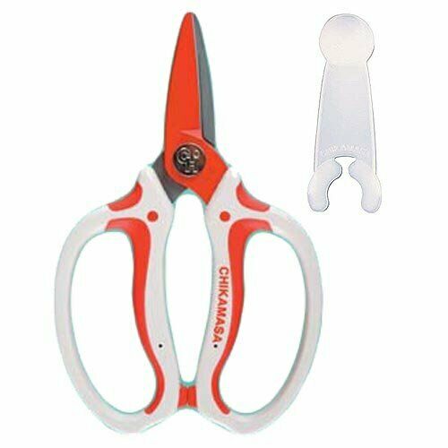 CHIKAMASA MF-8000W Flower Shears with Cap Sap-Resisting Blade NEW from Japan_1