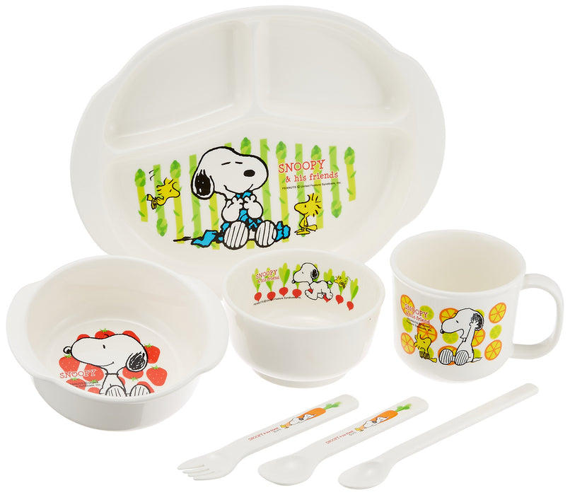 Richell Snoopy baby tableware set disinfectable sinkable material Microwaveable_1