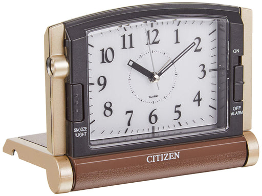 Citizen Alarm Table Clock Analog Abroad963 Traveling Brown 4Ge963-006 Battery_1