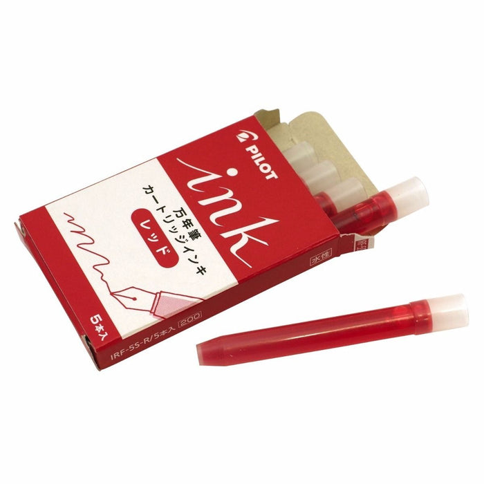PILOT IRF-5S -R Cartridge Ink for Fountain Pen Red 5 pcs NEW from Japan_1