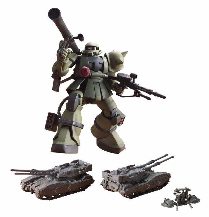 BANDAI HG U.C. HARD GRAPH 1/144 MS-06 ZAKU THE GROUND WAR SET Plastic Model Kit_2