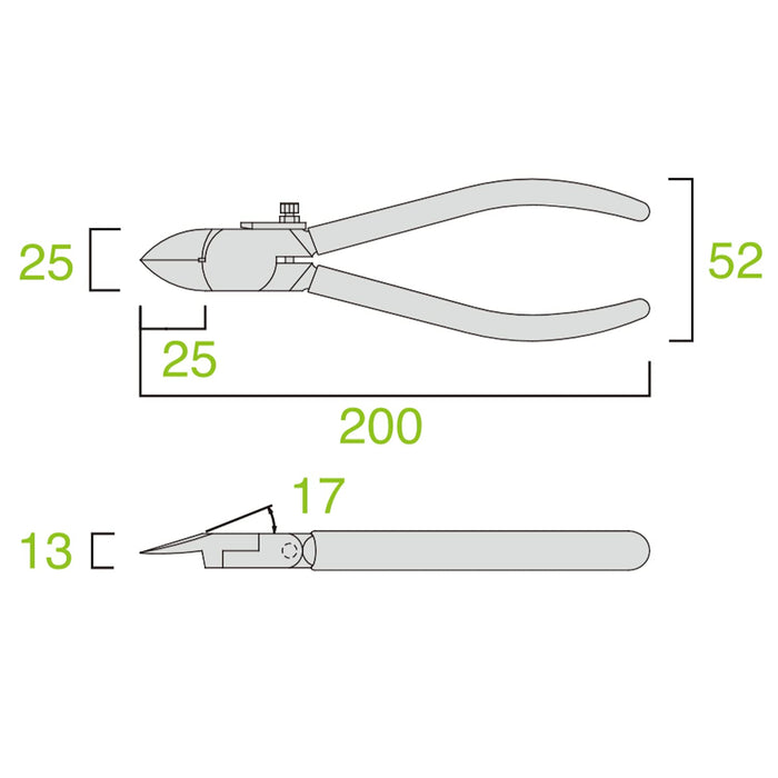 FUJIYA Tools 90A-200 Plastic Cutting Nippers 8-Inch (200mm) mirror finish NEW_4