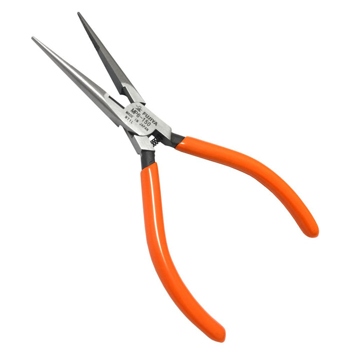 FUJIYA MP6-150 Super Micro Long Nose Pliers 150mm Alloy Steel Silver Orange NEW_1