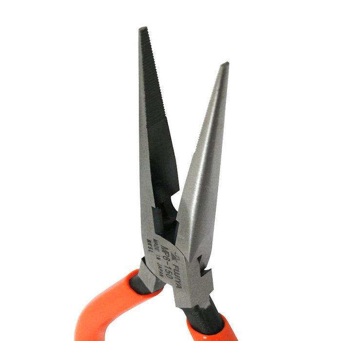 FUJIYA MP6-150 Super Micro Long Nose Pliers 150mm Alloy Steel Silver Orange NEW_2