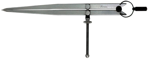 SHINWA Steel Compasses with Spring ‎B 73067 250x94x15mm Radius 200mm Silver NEW_1