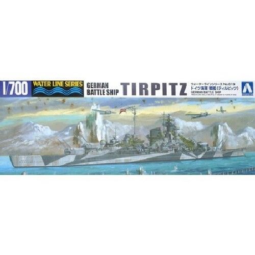 Aoshima 1/700 German Battleship TIRPITZ Plastic Model Kit from Japan NEW_1