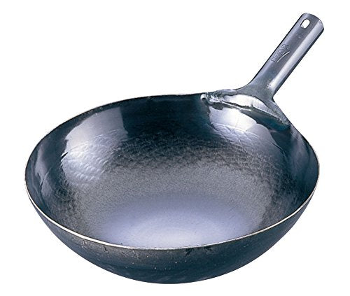 YAMADA Chinese Hammered Iron pan Wok 36cm Thickness 1.6mm NEW from Japan_1