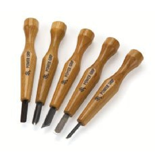 Mikisyo Japanese Wood Carving Tools Power Grip 5 pieces Set NEW_2