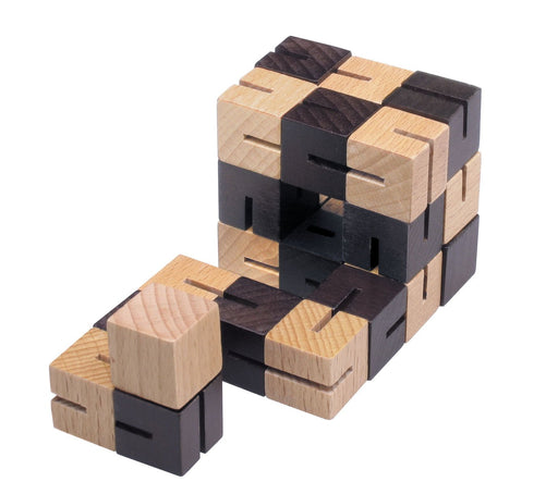 HANAYAMA WOODY STYLE Rope Cube 24-pieces Wooden Puzzle W14xD2xH11cm ‎8145222 NEW_1