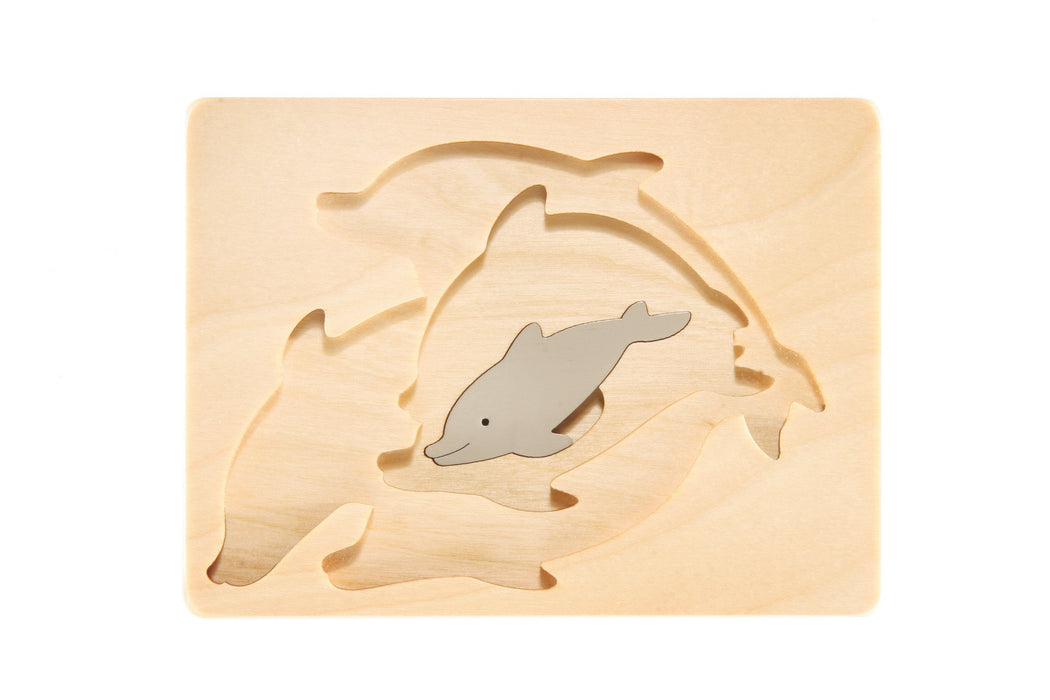 George Luck triple puzzle dolphin Wooden Jigsaw Puzzle Multi Color ‎GLU-311 NEW_3