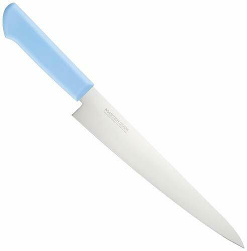 Kataoka Works master cock antibacterial color kitchen knife Suji blue MCSK-240_1