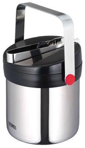 Thermos JIN-1300-SBK Vacuum insulation Ice Bucket 1.3L (Stainless Black) NEW_1