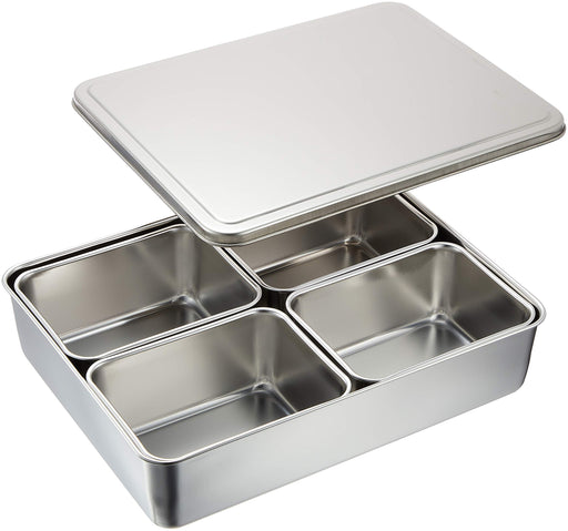 Endoshoji Stainless Steel Yakumi Pan Seasoning Container Set of 4 AYK11014 NEW_1