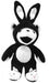 Grateful Dead Bean Bear 7 inch JACK-A-RABBIT Black Rabbit Plush Doll ‎J66082K_1