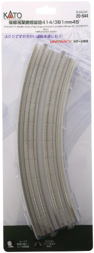 KATO N gauge double track elevated curved line R414 / 381-45 cant 2 pieces NEW_1