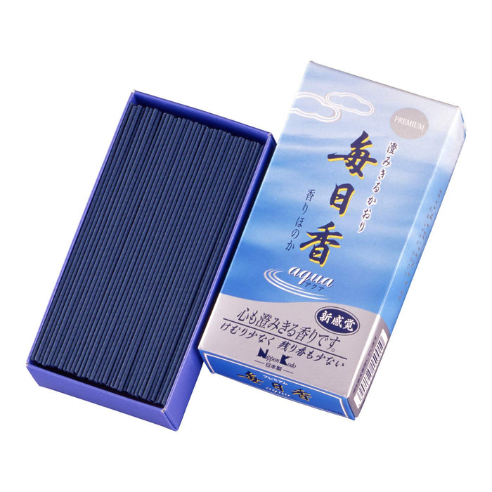 Premium Mainichikou SENKOU Incense stick Aqua bulk 120g Made in Japan 564476 NEW_1