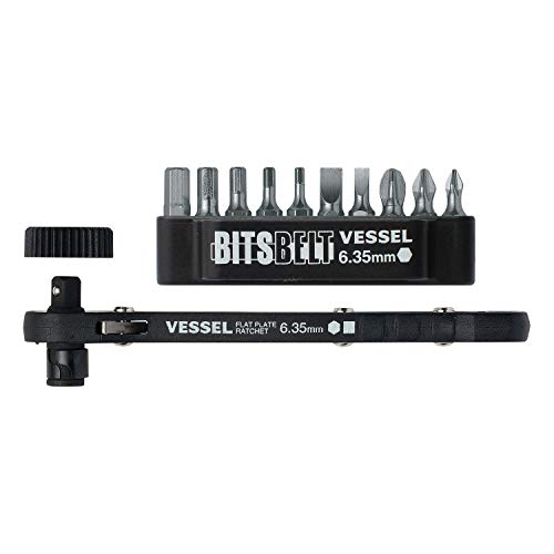VESSEL Flat Plate Ratchet driver set (with 10 Bits) TD-70 NEW from Japan_1