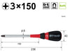 VESSEL Vector Penetration Driver Large Diameter Grip +3x150 B-280 Magnetic NEW_2