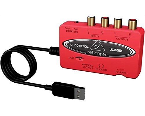 BEHRINGER audio capture USB audio interface UCA222 U-CONTROL Red NEW from Japan_1