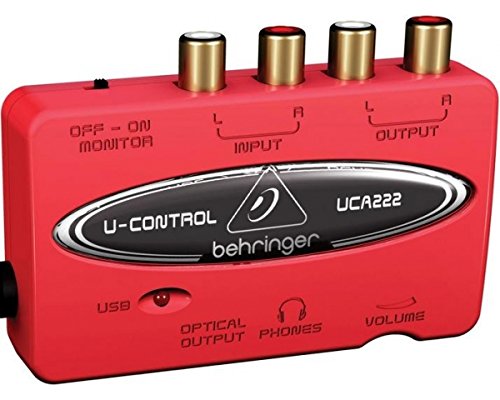 BEHRINGER audio capture USB audio interface UCA222 U-CONTROL Red NEW from Japan_2