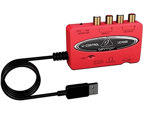 BEHRINGER audio capture USB audio interface UCA222 U-CONTROL Red NEW from Japan_6