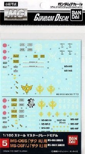 BANDAI Gundam Decal No.005 for MG 1/100 MS-06J / MS-06F/J ZAKU II NEW from Japan_1