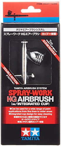 Tamiya 74537 Spray-Work HG Airbrush - Integrated Cup Tool 0.3mm Silver NEW_2
