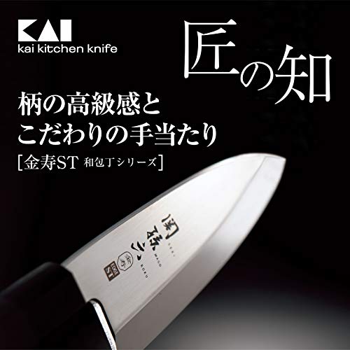 Kai Seki Magoroku Kinju Stainless Steel Deba Knife 180mm Made in Japan AK-1103_3