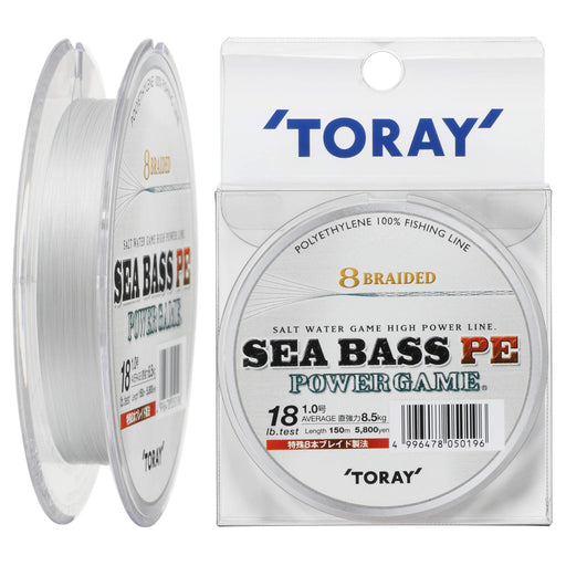 TORAY Seabass PE Power Game 18lb #1 150m 8 BRAID PE LINE White Made in Japan NEW_1