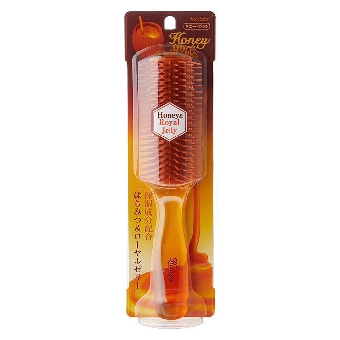 VESS Honey & Royal Jelly Hair Blow Brush H-1000 AS Resin Handle Polyester Brush_1
