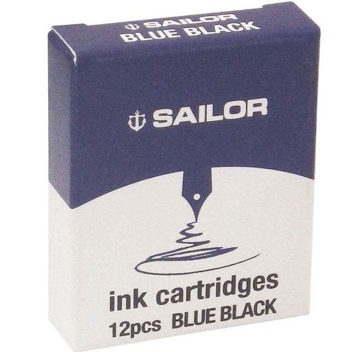 SAILOR 13-0404-144 Cartridge Ink Jentle Blue Black 12 pcs NEW from Japan_1