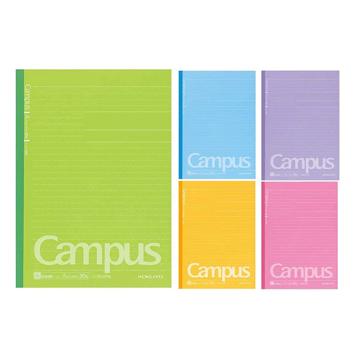 Kokuyo Campus Notebook Dotted B-ruled B5 Set of 5 NO-3CBTX5 Multicolor Cover NEW_2