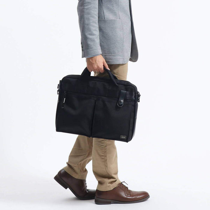 Yoshida PORTER HEAT 2WAY BRIEFCASE Shoulder Bag Black 703-07881 Zip NEW_2
