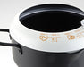 Yoshikawa Tempura Pot White x Black 20cm with Thermometer SH9257 Cookware NEW_2