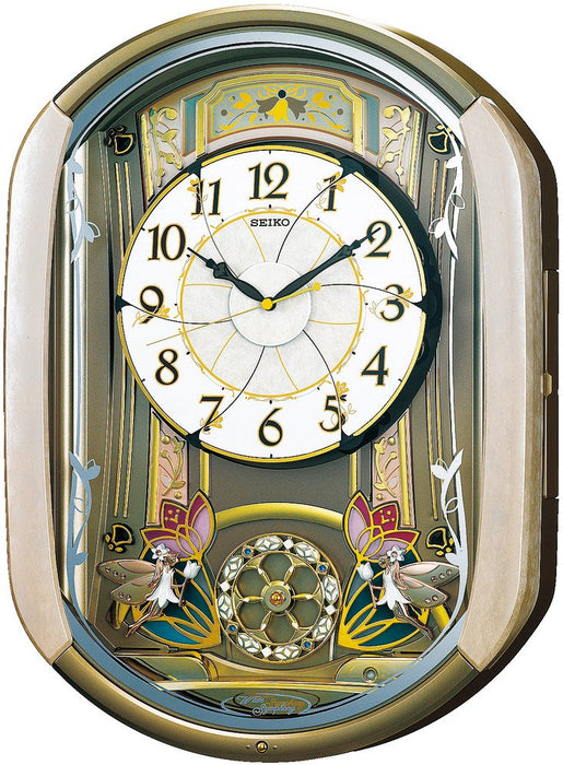 SEIKO RE567G Automaton clock with 30 songs elody Pink Flower 38.9W x 53H cm NEW_1
