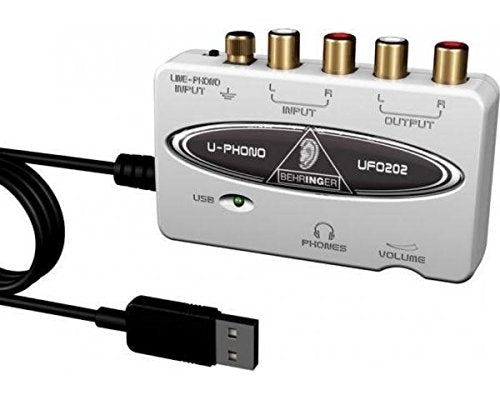 Behringer U-PHONO UFO202 Audio interface built-in cable NEW from Japan_6