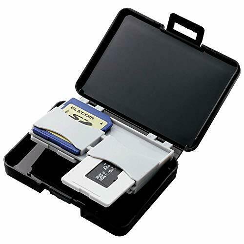 ELECOM memory card case plastic SD microSD case mechanic black CMC-SDCPPBK_1