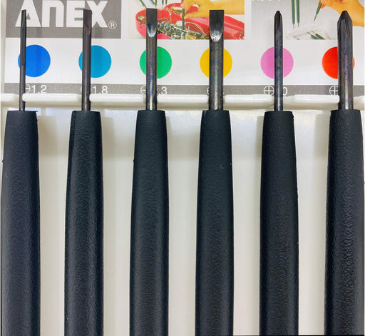 ANEX precision screwdriver Flat Head/Philips 6 (+00/+0/-1.2/-1.8/-2.3/-3) No.900_2