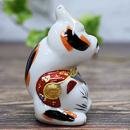Japanese Maneki Neko Handstand Lucky Cat Kutani Ceramic Made in Japan NEW_4