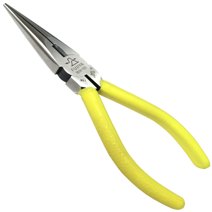 Fujiya Stainless Steel Radio Pliers Rust Resistant 150mm 350H-150 Silver/Yellow_1