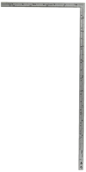 Shinwa Sokutei 10654 Bend Scale Same Thick Square Size 5 Red Number Silver NEW_2