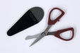Clover applique scissors 115 9x18x2cm Red Stainless Steel 36-669 Compact Size_2
