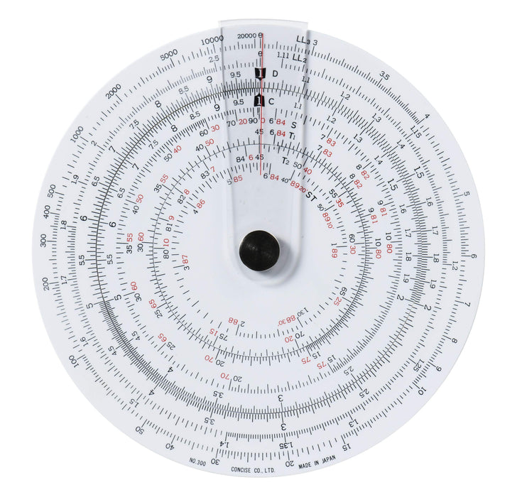 Concise Ruler Circular Slide Rule No.300 100829 Made IN JAPAN 110mm NEW_2
