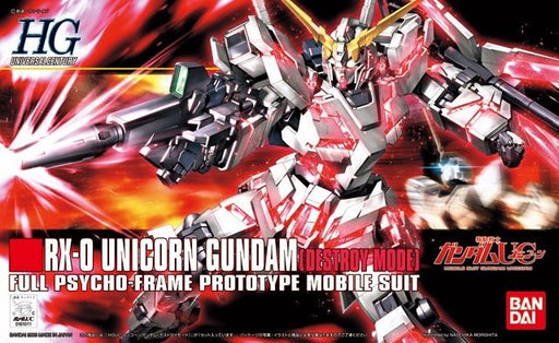 BANDAI HGUC 1/144 RX-0 UNICORN GUNDAM DESTROY MODE Plastic Model Kit from Japan_1