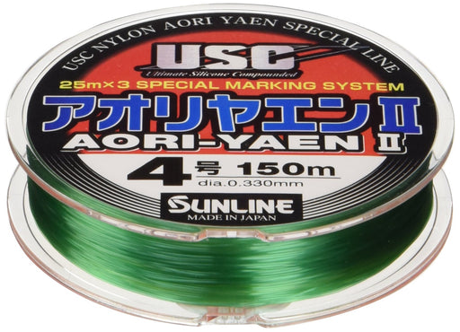 SUNLINE Nylon Line Aori-Yaen II 150m #4 Green Fishing Line Made in Japan NEW_1