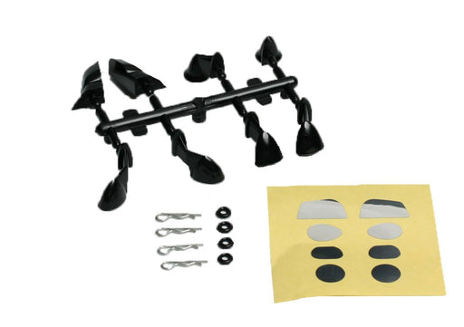 ABC Hobby Classic Mirror Set Black 66202 Made in Japan RC Car Parts Dress Up NEW_1