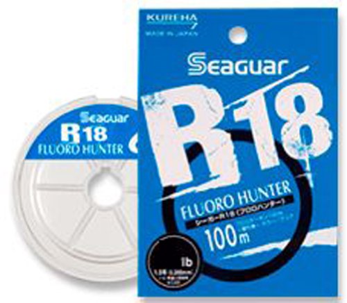 KUREHA Seaguar R18 FLUORO HUNTER Fluorocarbon Line 100m 16Lb Clear Saltwater NEW_1