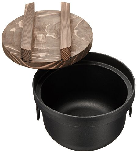 Ikenaga Iron Works Iron Rice Pot 3-go(540ml) cooked Made in Japan Black 312714_2
