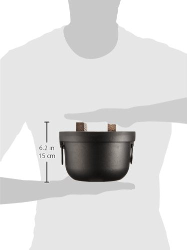 Ikenaga Iron Works Iron Rice Pot 3-go(540ml) cooked Made in Japan Black 312714_4