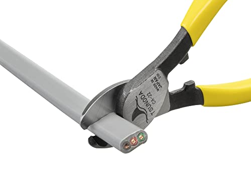 King TTC Cable Cutter CA-22 164mm Double Edge Type Made In Japan Yellow NEW_5